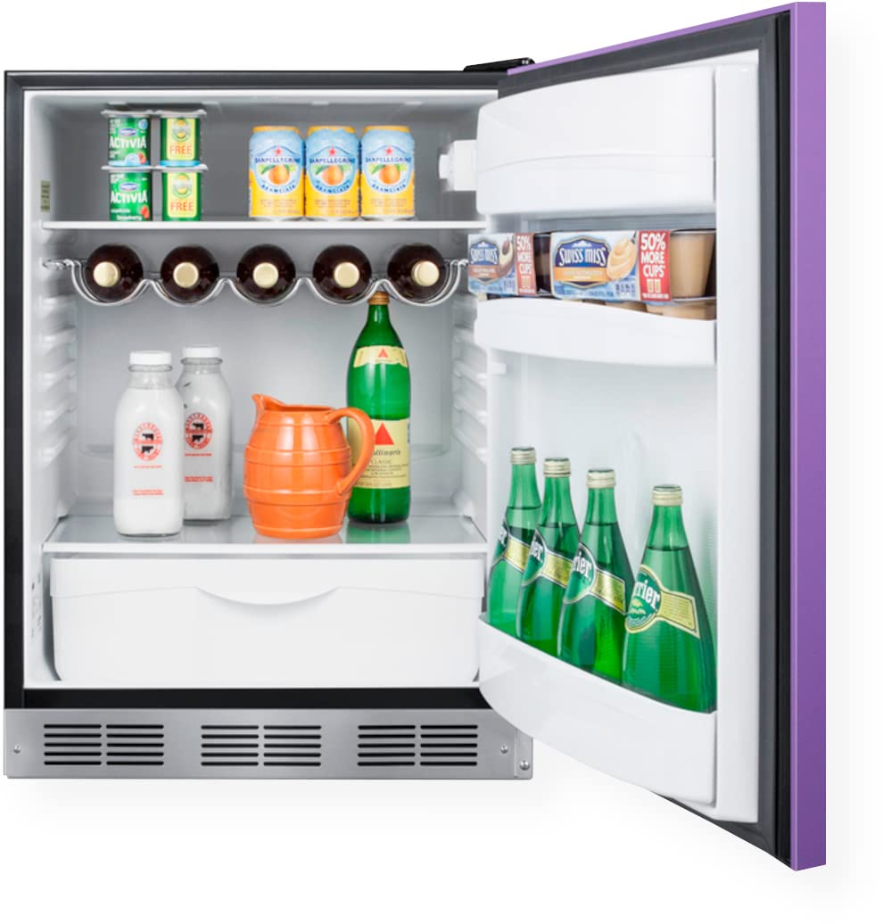 Summit 24" Refrigerator, ADA Compliant, Undercounter Fridge, 5.8 Cu.Ft. Capacity, Energy Star, Purple- Bar631bkpada on Fridge.com - View 4