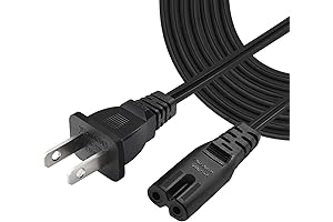 1FT Black NEMA 1-15P to IEC C7 Universal Replacement Power Cord
