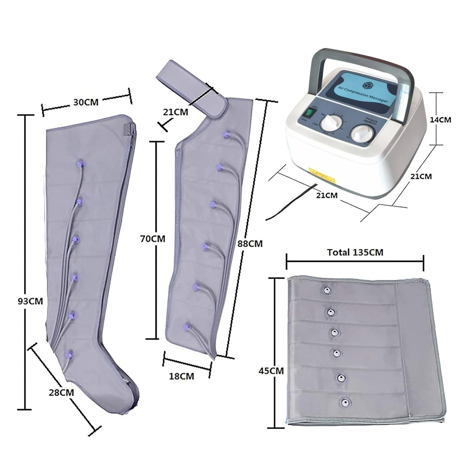 Generisch lymphdrainage Gerät Wasser Beine, lymphdrainage Gerät Beine Bei Lipödem Massagegerät Beines Recovery Boots für Zuhause, Taille, Arme, Beinabdeckungen, Knöchel Und Kalb Massagegerät
