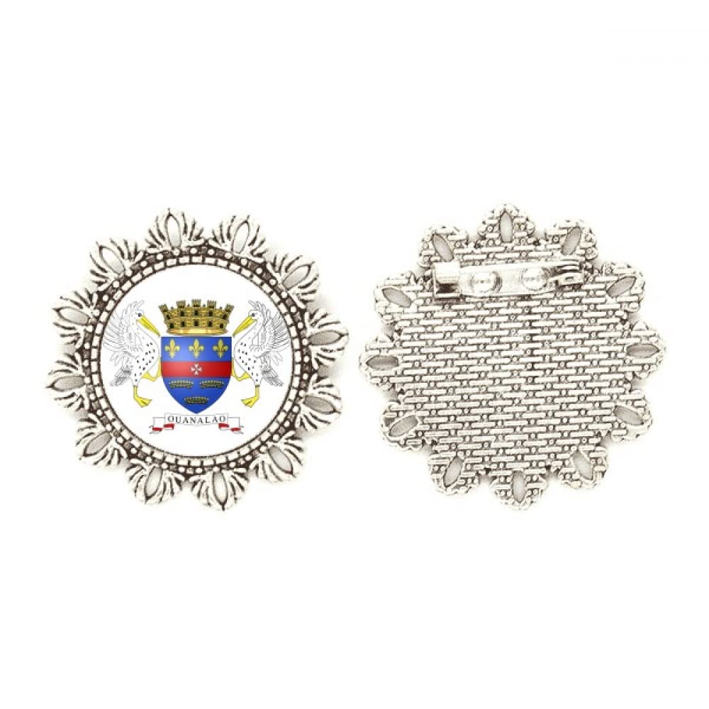 Broche de plata de flor Bartelemy medium ideal para vestidos de invitada 4