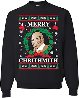 Merry Chrithmith Mike Tyson Ugly Christmas Sweater Unisex Crewneck Sweatshirt