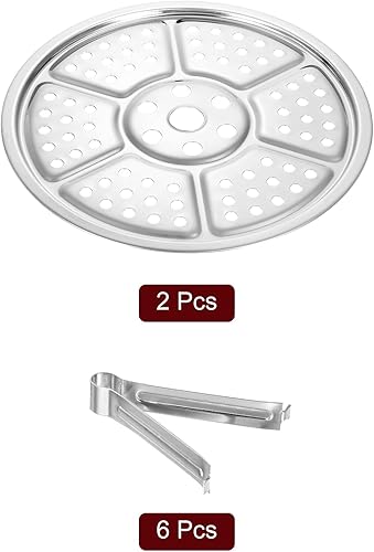 Vista 34 de uxcell Estante de vapor de acero inoxidable con soporte, bandeja de vapor de olla de 10.2 pulgadas para utensilios de cocina a vapor olla a presión