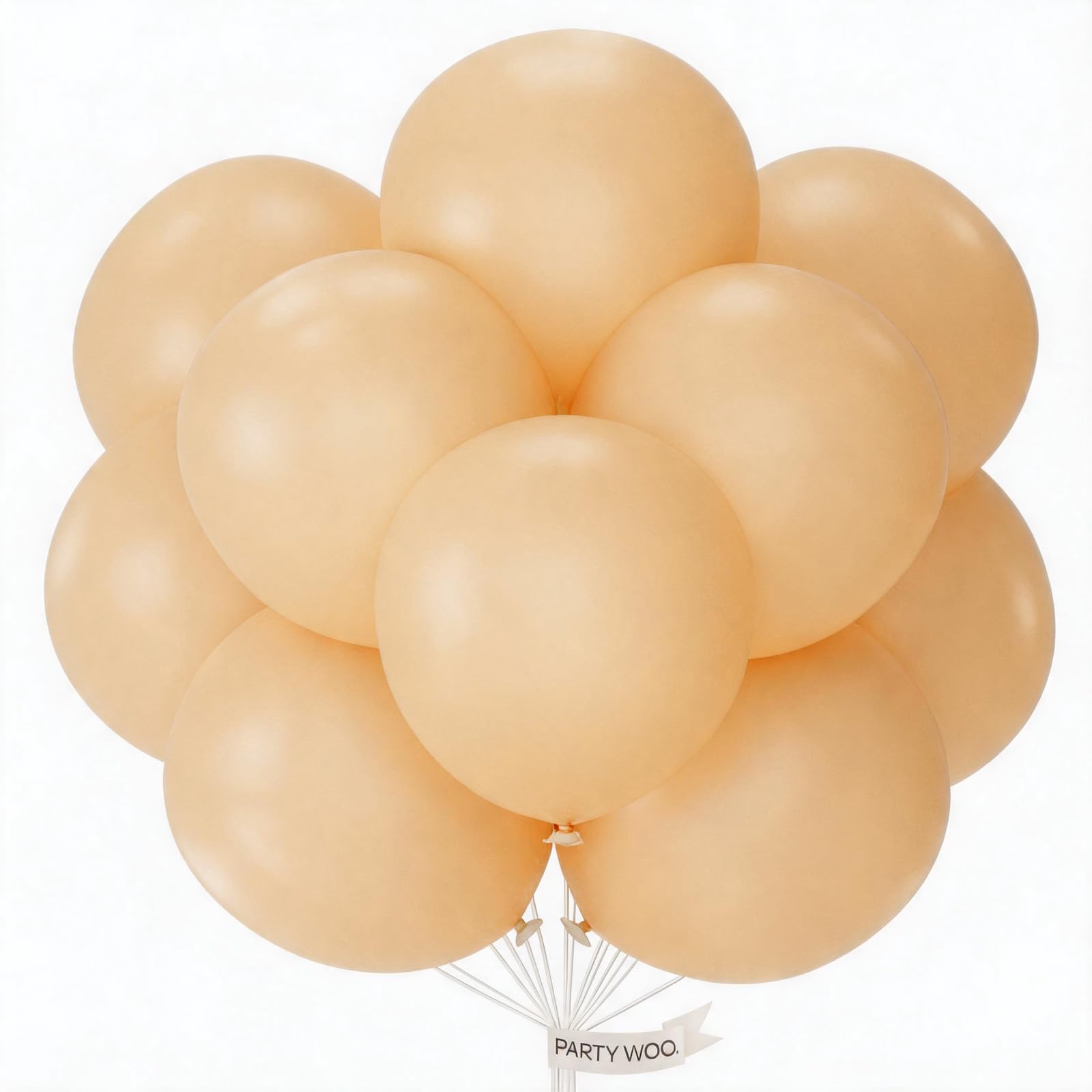 PartyWoo Nude Balloons 20pcs Apricot Boho Fall Neutral Color 18 Inch
