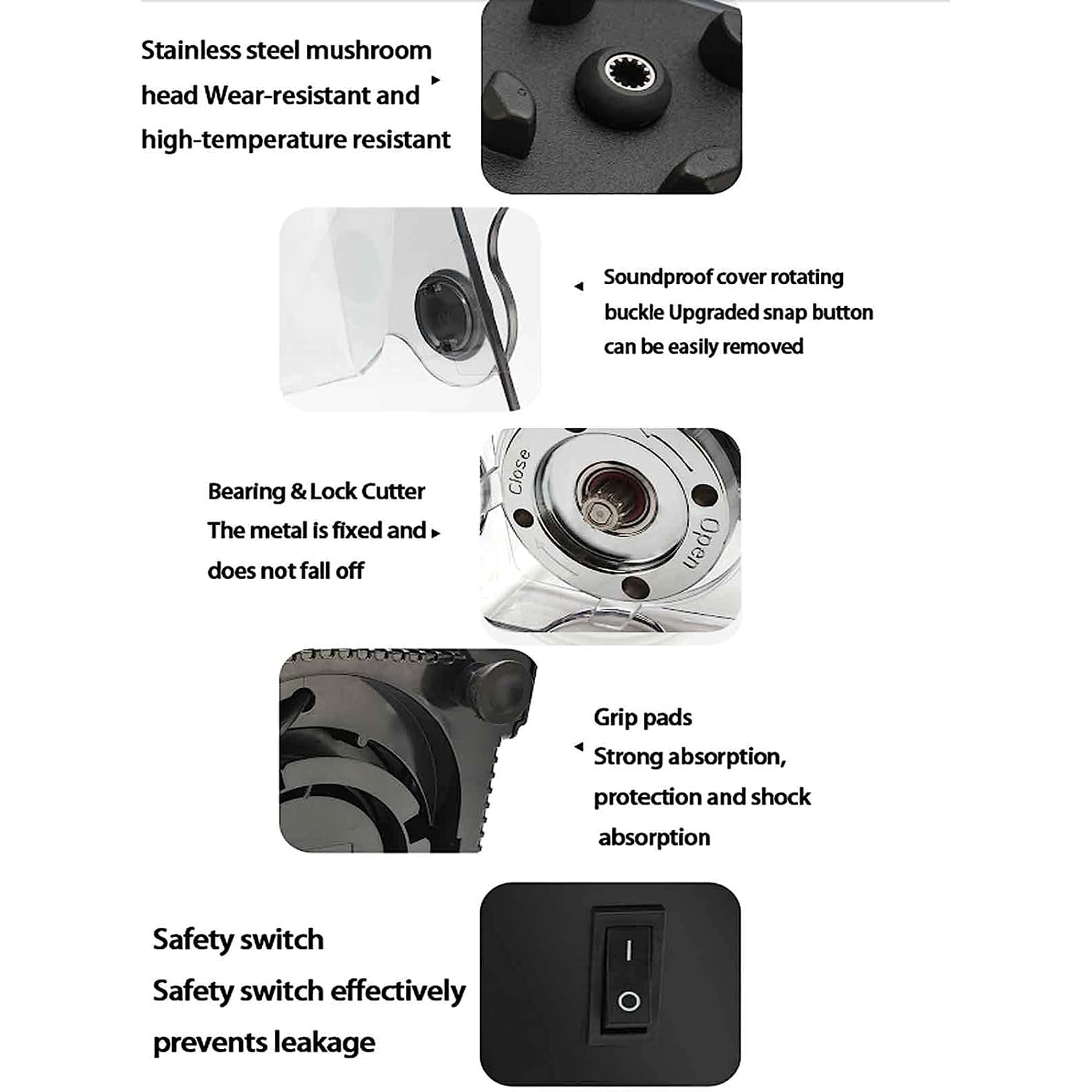 MIIKHI Wall Breaking Machine, 1800w Blender, Intelligent 5-Speed Touch Control, 6mm Thick Soundproof Cover, for Commercial Teahouse and Home Use