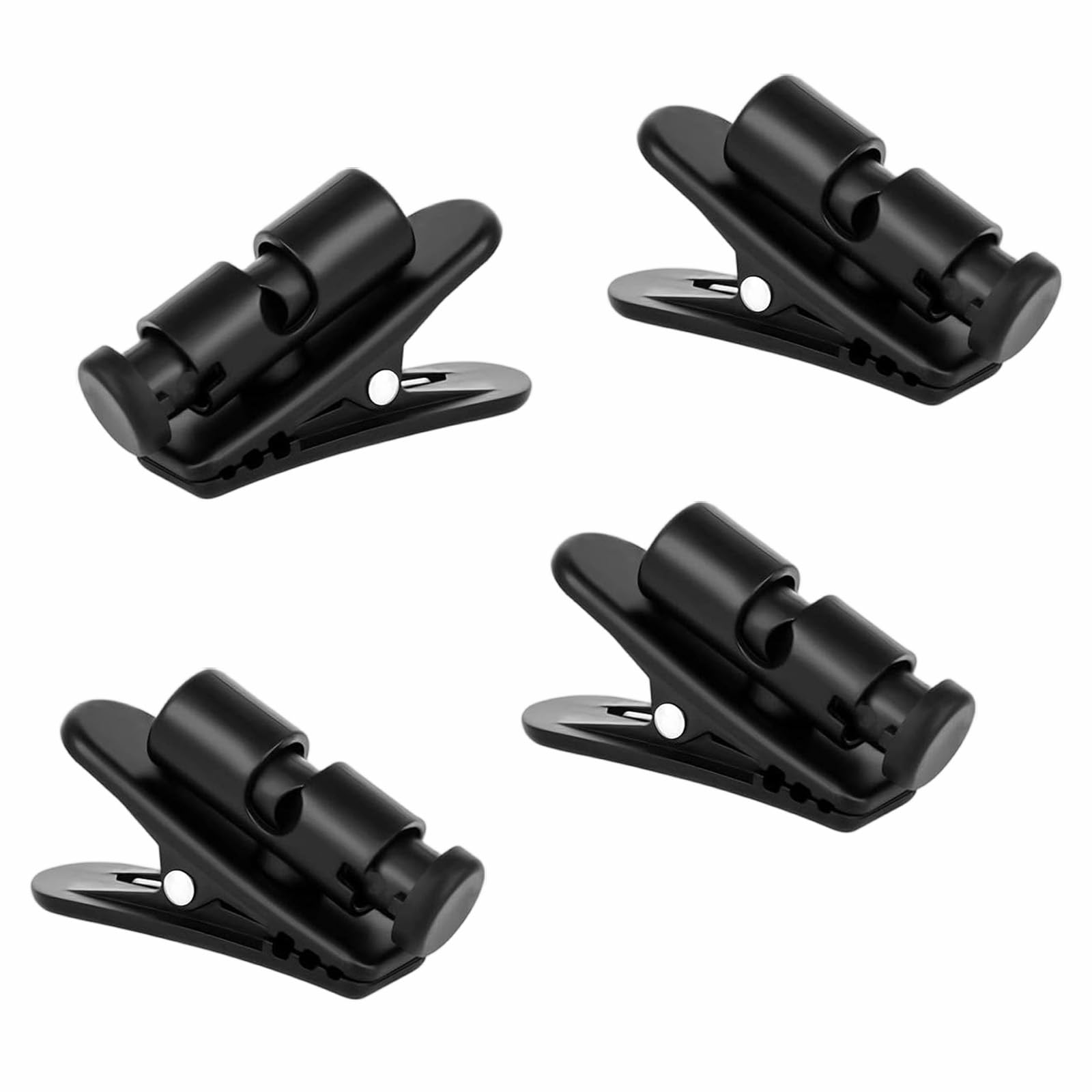 4 Pezzi Clip per Cavo per Auricolare Morsetto per Filo per Cuffie Ruotabile a 360°Morsetti in Plastica per Cuffie Cablate per Lavoro Sport e Uso Quotidiano