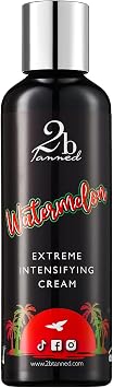 2bTanned Sunbed Tanning Accelerator 200ml, Extreme Intensifying Cream, Tan Accelerator for Sun and Sunbed, Nourishing Shea Butter-based Tanning Cream with Carrot Seed Oil and Aloe Vera, Watermelon