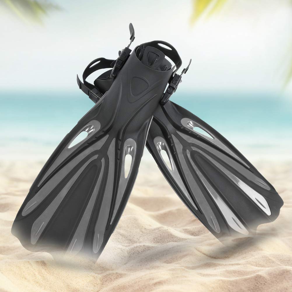 RiToEasysports Aletas de Natación Aletas Suaves Ajustables para Buceo y Snorkel, Material Ligero PP+TPR, Tamaño S/M, Rojo