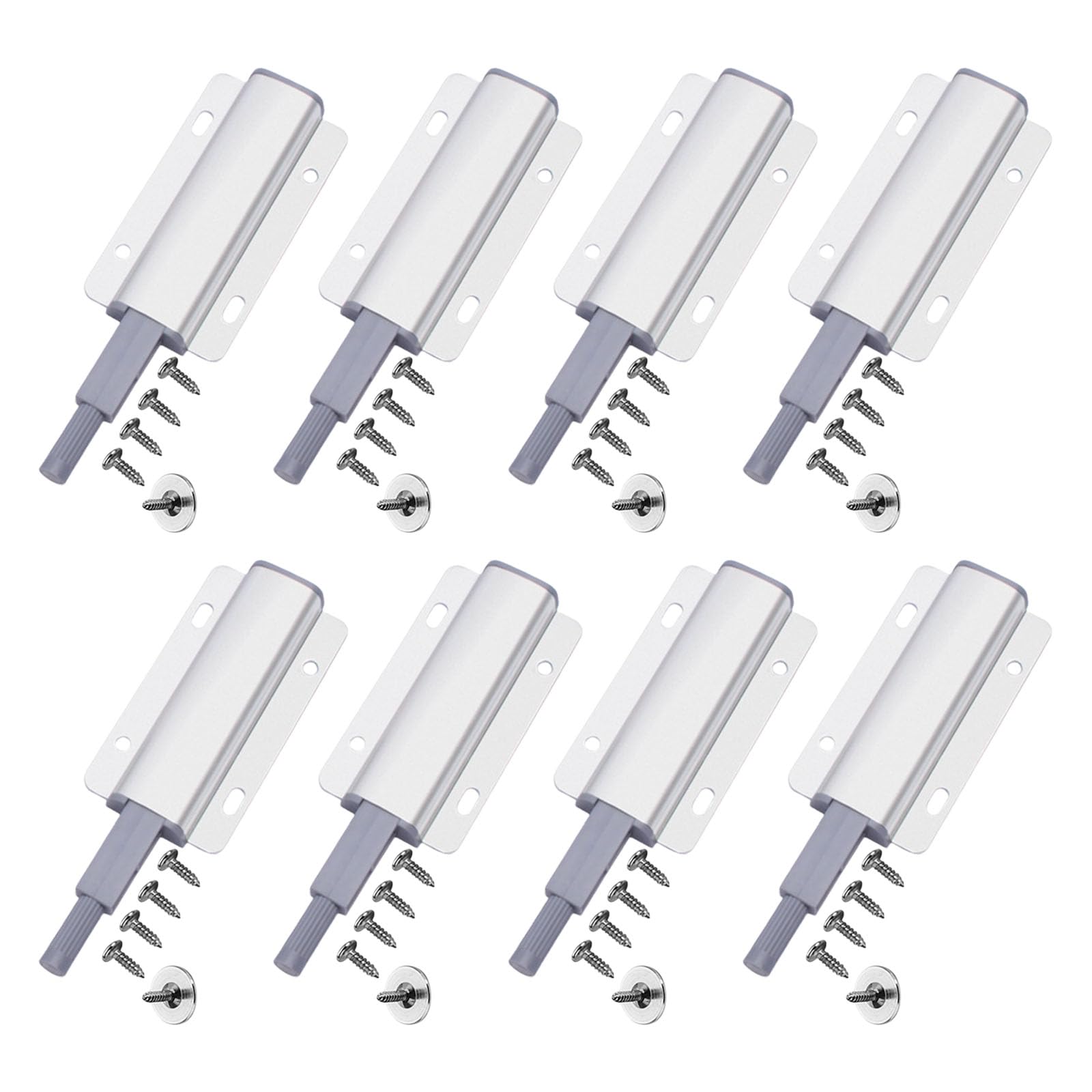 8 Pack Practical Push to Open Latches for Hide Door and Cabinets with Easy Installation Designs Casual Use Modern Furniture Hardwares