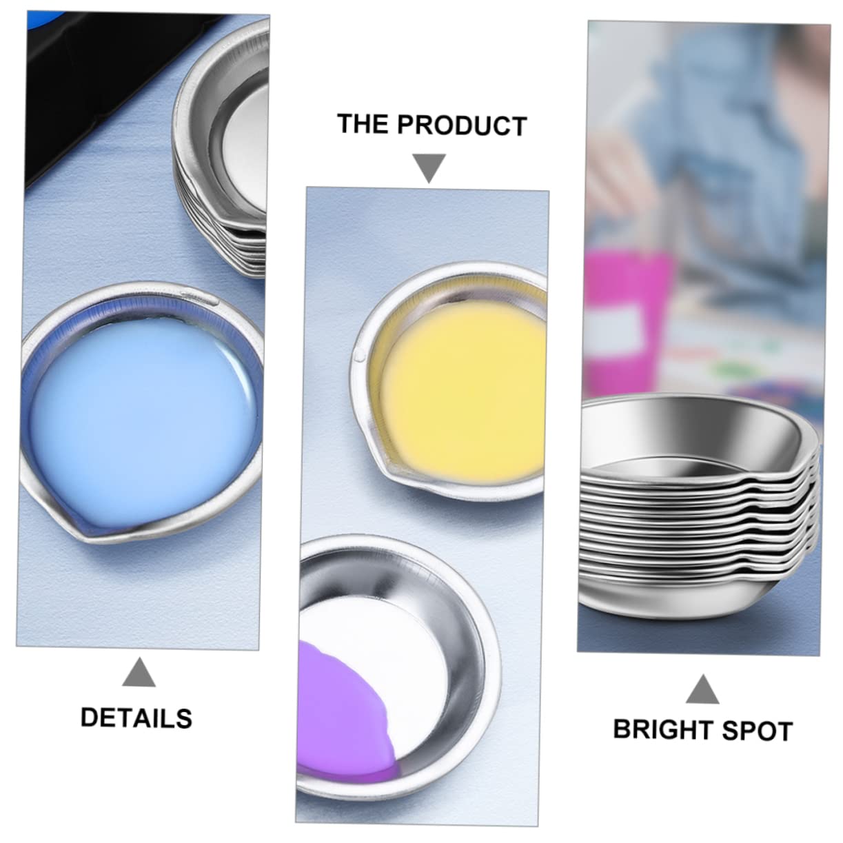 Sewroro 24pcs Lightweight Watercolor Pigment Paint Tray for Students Artists Easy to Clean Mixing Case for School Use