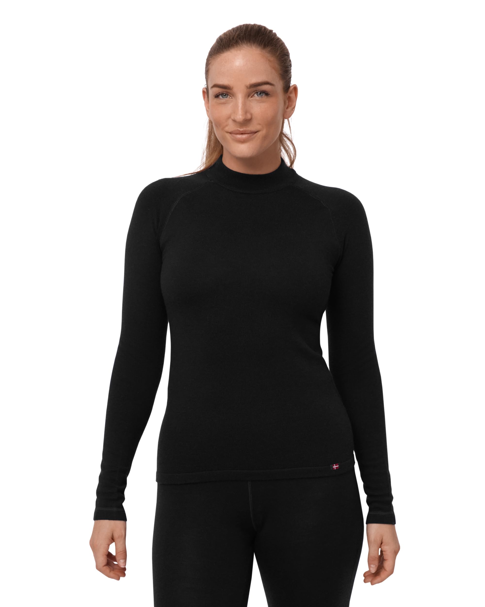 DANISH ENDURANCE Maglia Termica Donna in Lana Merino per Freddo Estremo, Manica Lunga, Intimo Termico per Sci, Trekking, Escursionismo