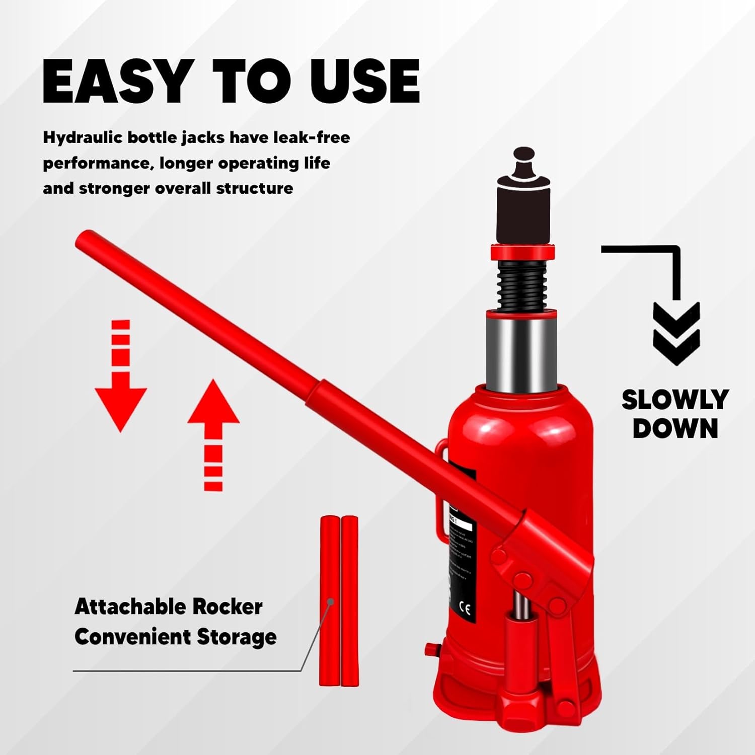 Torin Hydraulic Bottle Jack with Color Box, 20 Ton (40,000 lb) Capacity 9.2-17.9 inch Lifting Range, Muti-Directional Welded Bottle Car Jack for Car, Truck, RV, Pickup Truck, Auto Repair