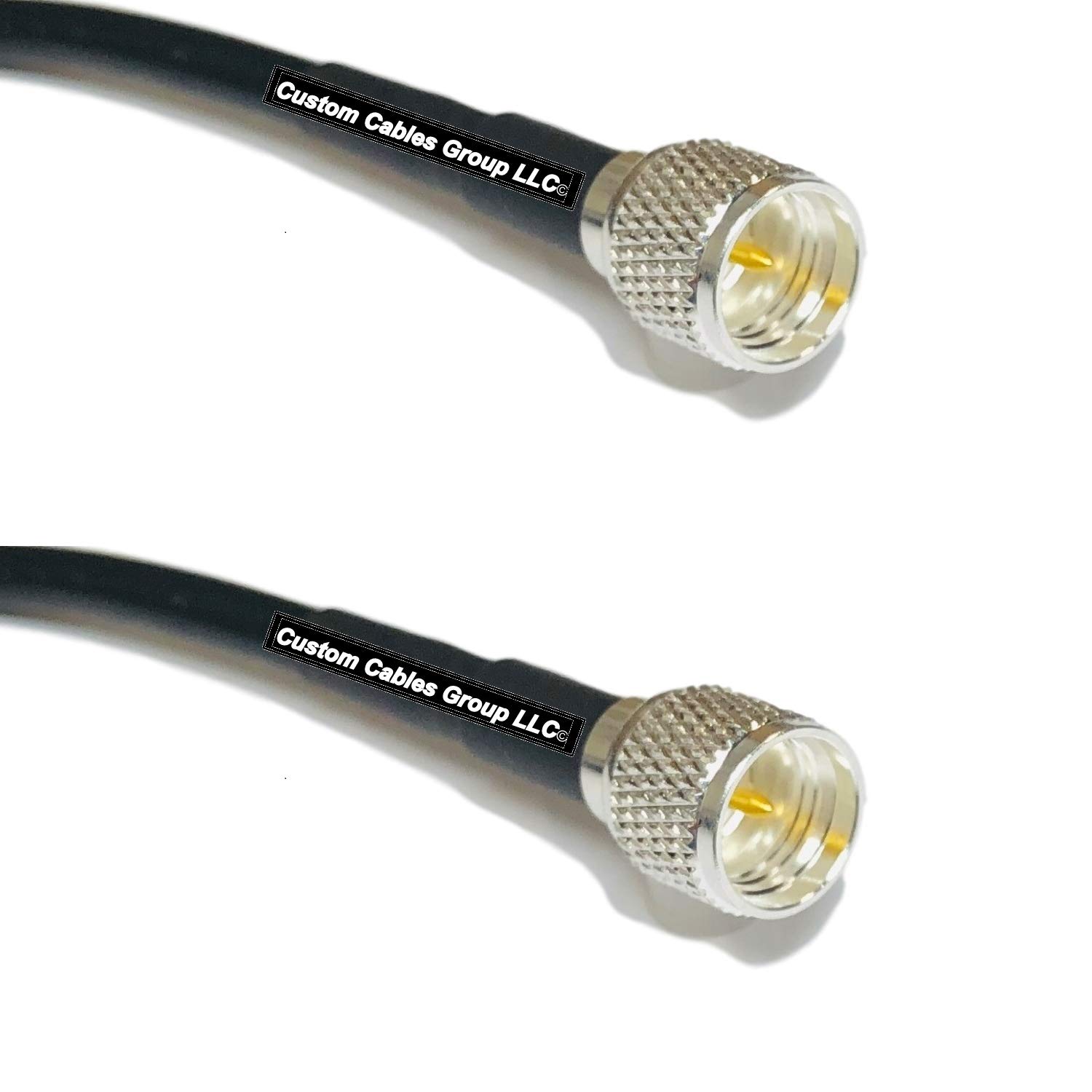 15 feet RG58 Silver Plated Mini UHF Male to Mini UHF Male RF Coaxial Cable