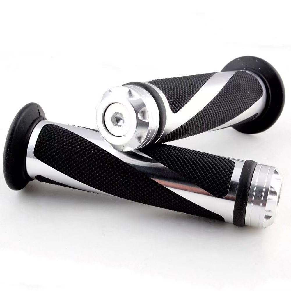 YDSTNiu 2 Pcs Motorcycle Handlebar Grips for BMW C600 Sport C650GT C 650 GT, Handlebar Grips Rubber Hand Grips Motorcycle Accessories Non-Slip Texture,Silver