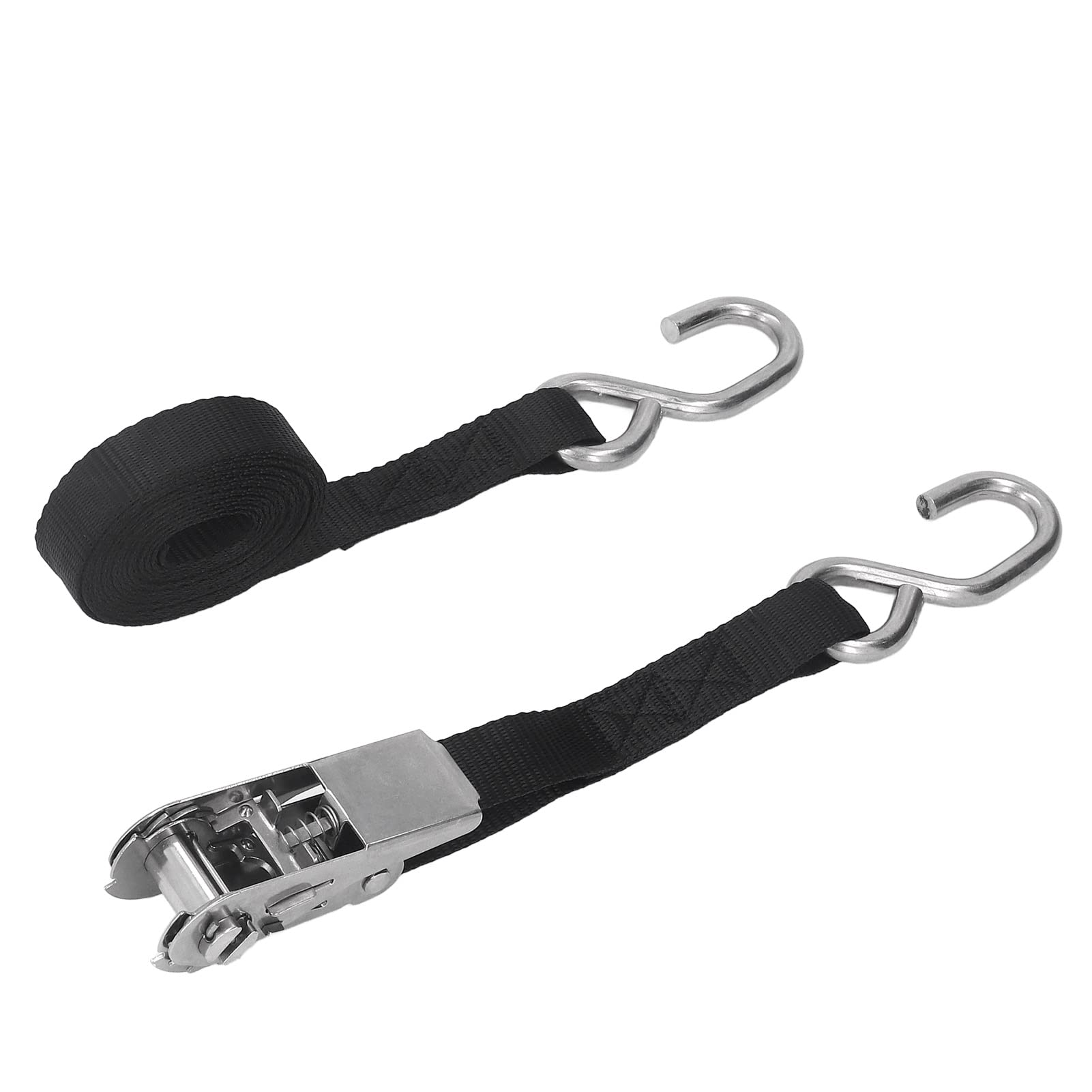 Cocoarm Cinghie di Ancoraggio a Cricchetto da 1 Pollice, Robusto Poliestere e Acciaio Inossidabile, di Trazione di 800 Kg per il Trasporto Sicuro di Rimorchi e Motociclette (3 metri / 9,8 piedi)