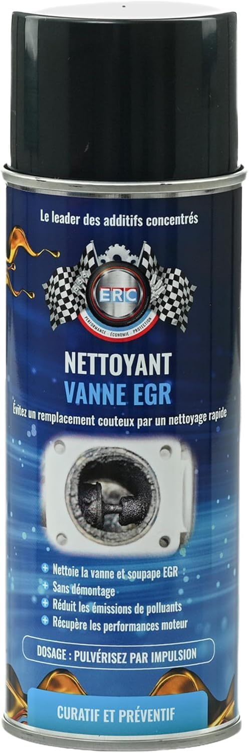 ERC | EGR-Ventil Reiniger Spray ohne Demontage | Löst Ruß, Verkokungen & stellt Motorleistung wieder her | Aktiver Lösungsmittelreiniger | Für Benzin & Diesel | 400 ml