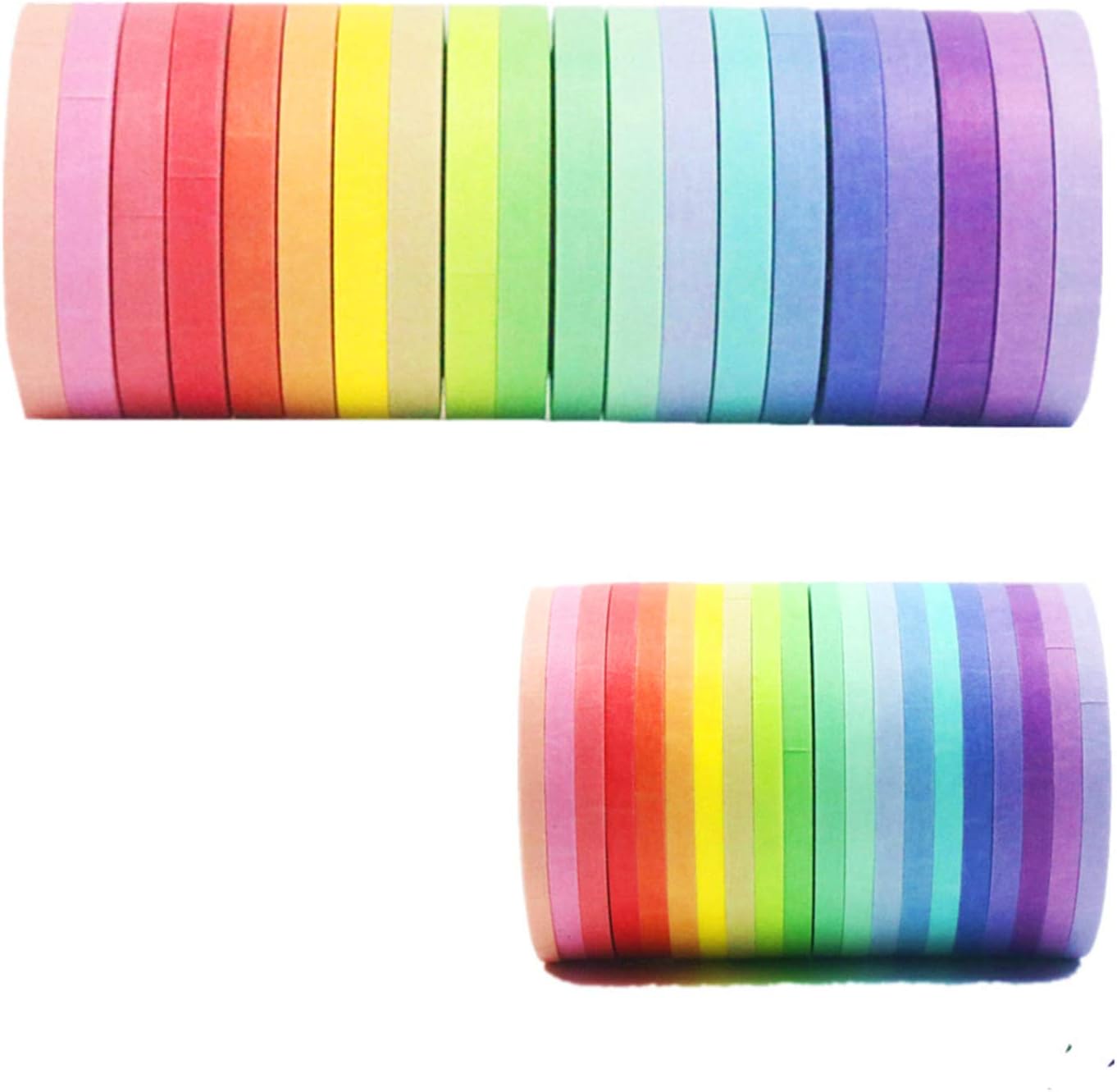 VIVIQUEN Washi Tape Set 40 Rolls Masking Tape Pack Colorful Decorative Thin Tapes Fit DIY Scrapbooking Crafts Gift Wrapping Tapes(5MM and 3MM Wide)