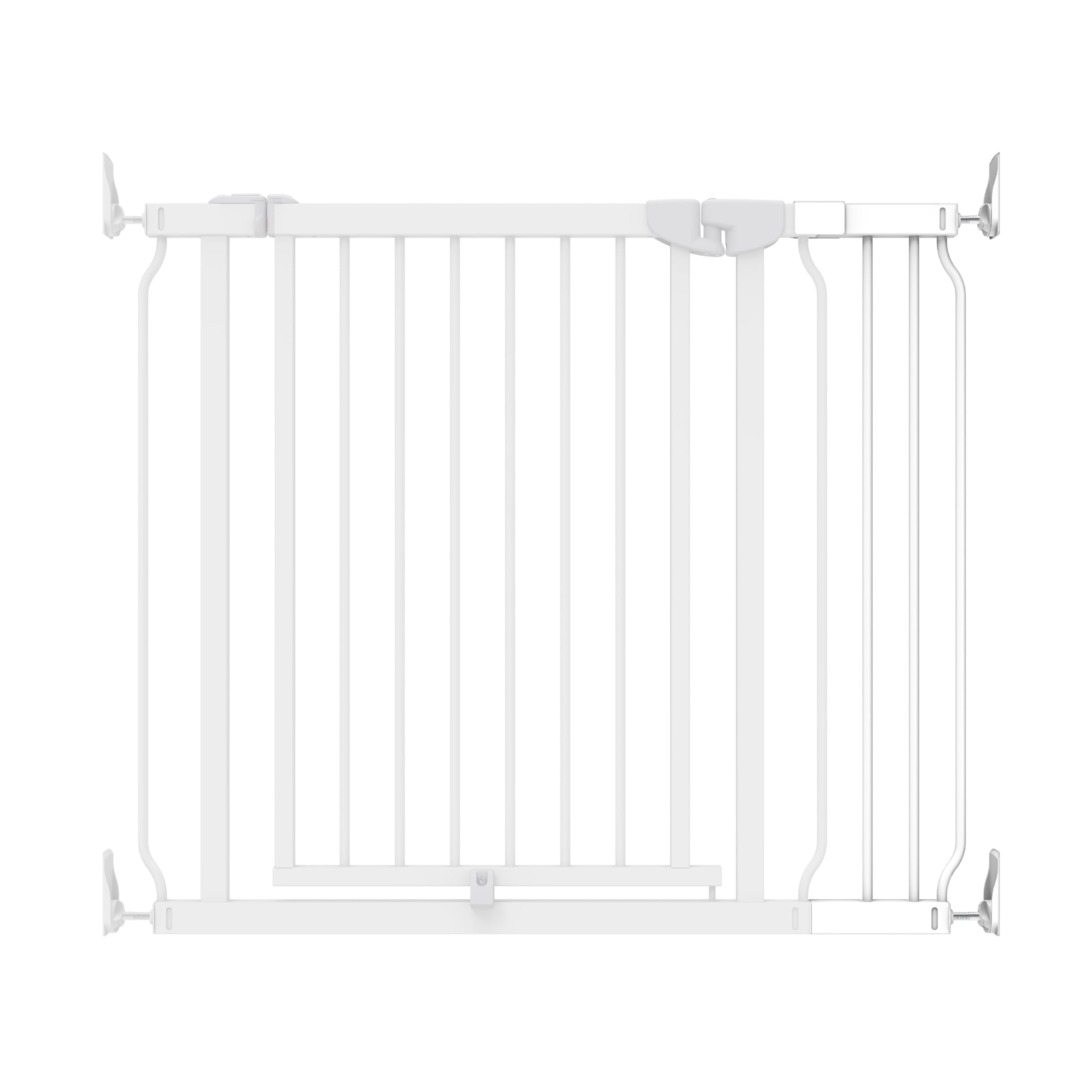 Ingenuity The Doorway Series Easy Install Cancelletto di Sicurezza per Bambini e Cani, Larghezza 73–80 cm, Altezza 75 cm, Montaggio a Pressione o con Viti, Bianco