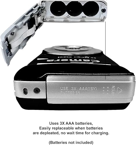 Miniatura 7 de Cámara digital compacta megapíxel de 16MP y video con pantalla de 2.4" y cable USB negro