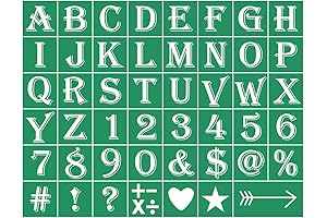 Reusable Stencils Self Adhesive Alphabet and Letter Stencils For Art And Craft Projects
