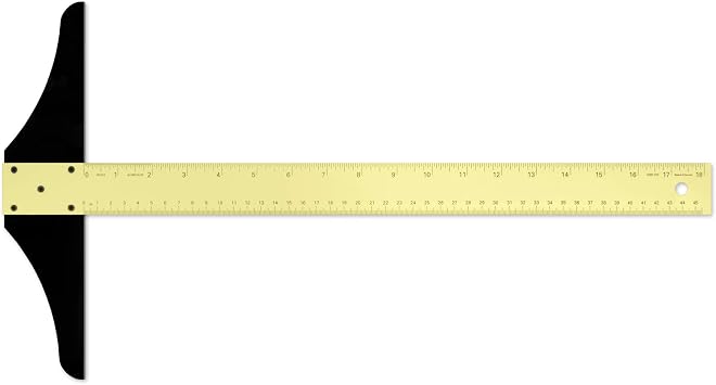Alumicolor 18-inch Standard Aluminum T-Square for Art Framing & Drafting, Gold