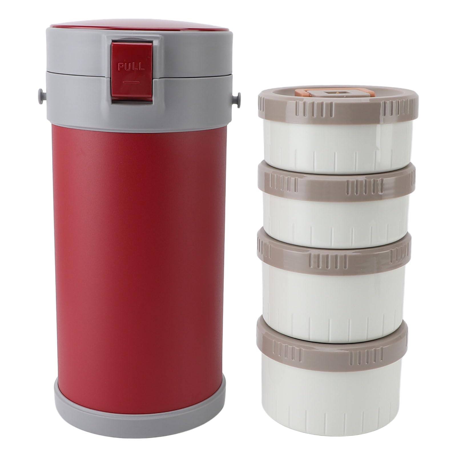 Lunch Box Termico a 2 Strati,Contenitore per Pranzo Portatile, contenitore per alimenti in acciaio inossidabile, contenitore per il pranzo impilabile caldo per la scuola dei