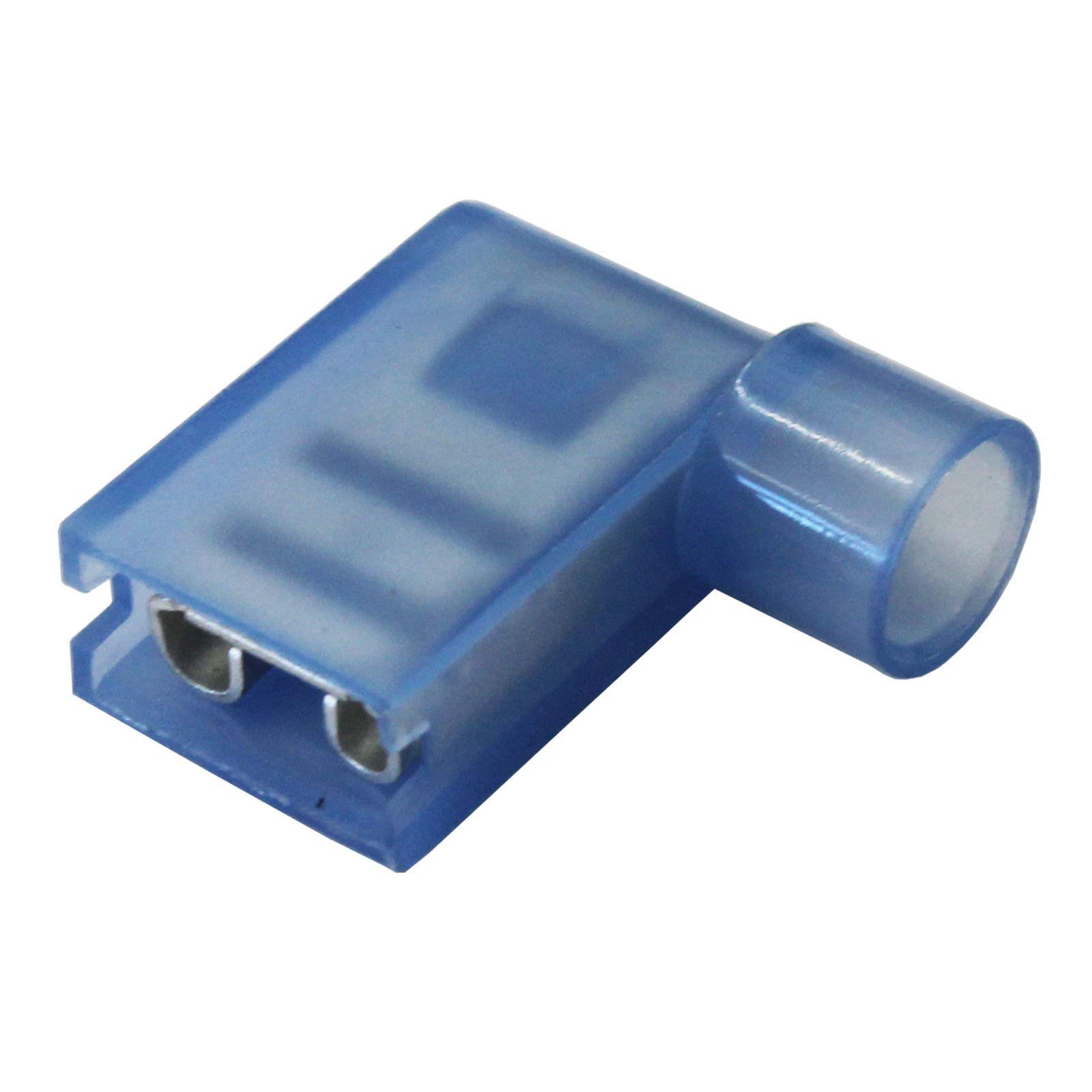 All Trade Direct 20 x Blue 6.3mm Flag Terminal Insulated Spade Wire Crimp Electrical Connector