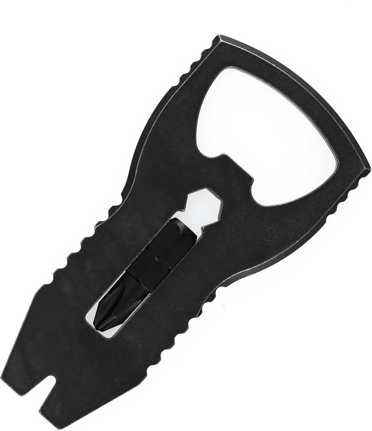 KANSEPT PryOfSorts Blackwash Titanium Pry Bar Multitool with Bottle Opener, Screwdriver, For Your Versatile Companion for Everyday Carry and Camping Accessories C010A2