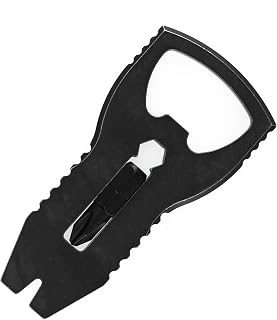 KANSEPT PryOfSorts Blackwash Titanium Pry Bar Multitool with Bottle Opener, Screwdriver, For Your Versatile Companion for Everyday Carry and Camping Accessories C010A2