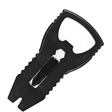 KANSEPT PryOfSorts Blackwash Titanium Pry Bar Multitool with Bottle Opener, Screwdriver, For Your Versatile Companion for Everyday Carry and Camping Accessories C010A2