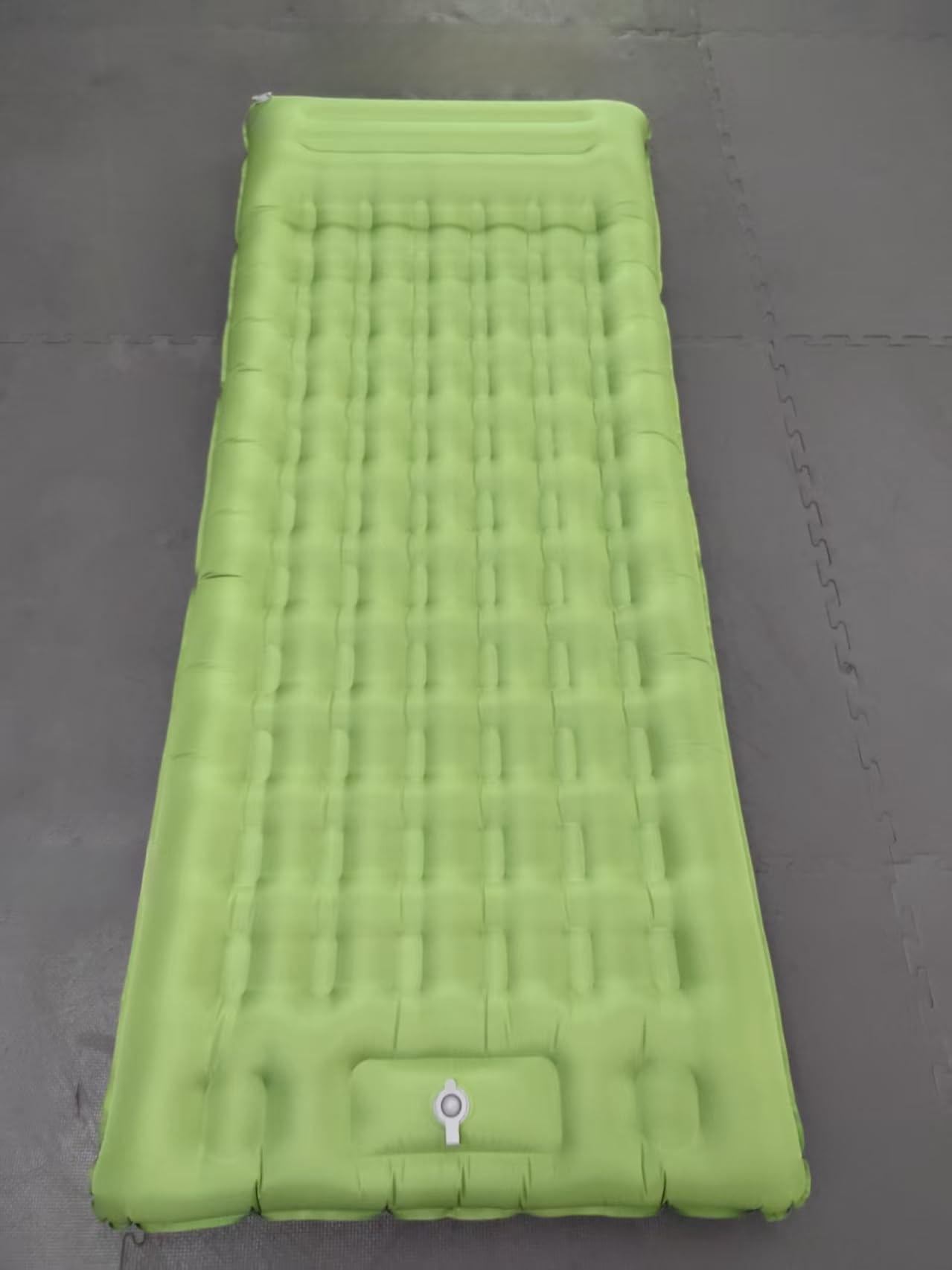Camping Sleeping Mat, 14 cm Widened and Thickened Inflatable Mattress with Built-in Foot Press Pump & Pillow, Waterproof, Anti-Ripstop Sleeping Mat for Hiking, Beach, Travel, Tent (Green)-image-44