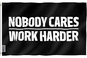 Anley 3x5 Foot Nobody Cares Work Harder Motivational Fitness Inspiration Gym Flag