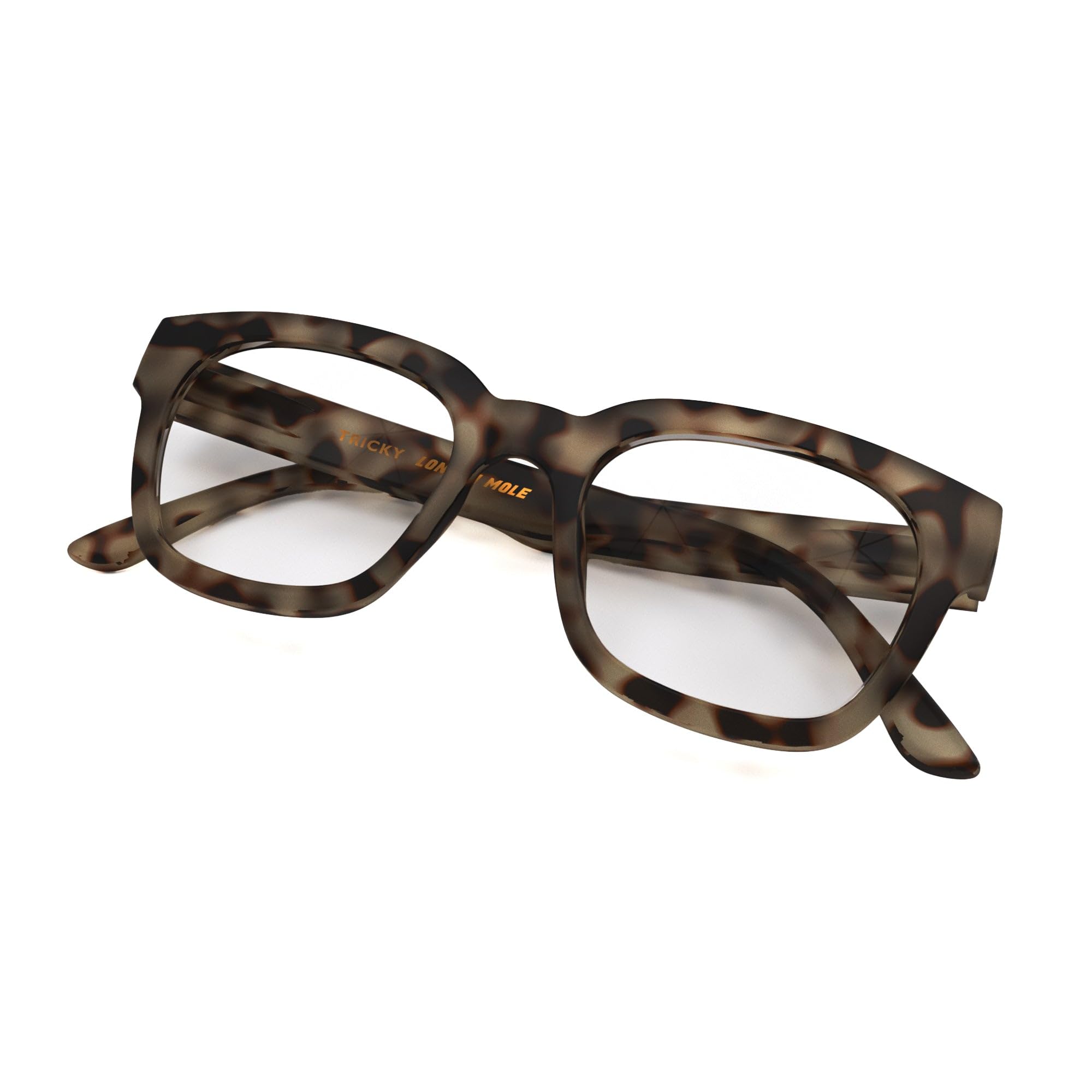 LONDON MOLE® Tricky Lunettes de lecture | Liseurs carrés froids/rectangulaires/trapézoïdaux | Unisex féminin masculin | Charnières à ressort