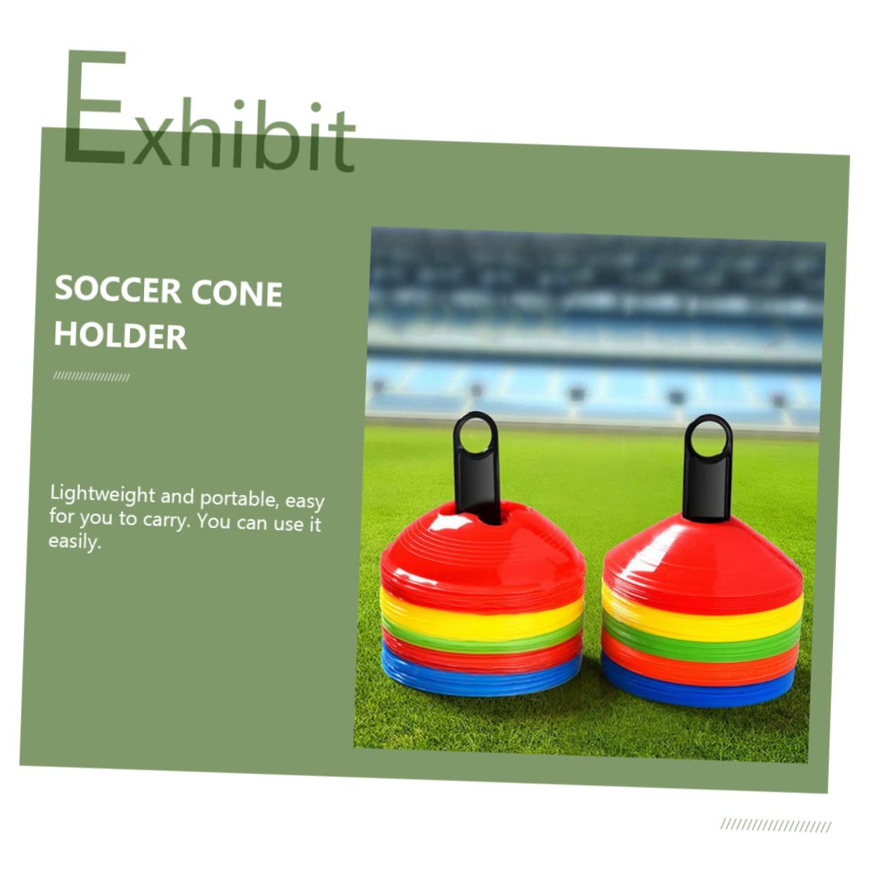 Totority Durable Football Training Stand Cone Holder Disc Holder Soccer Cone Rack