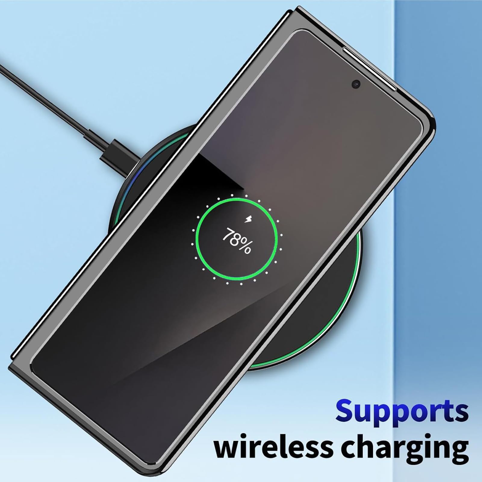Błyszczące etui do Samsung Galaxy Z Fold 8 Ultra, ultracienka tylna obudowa, antypoślizgowy uchwyt, PC, amortyzacja wstrząsów, ochrona przed odciskami palców, minimalistyczna, lekka, odporna na