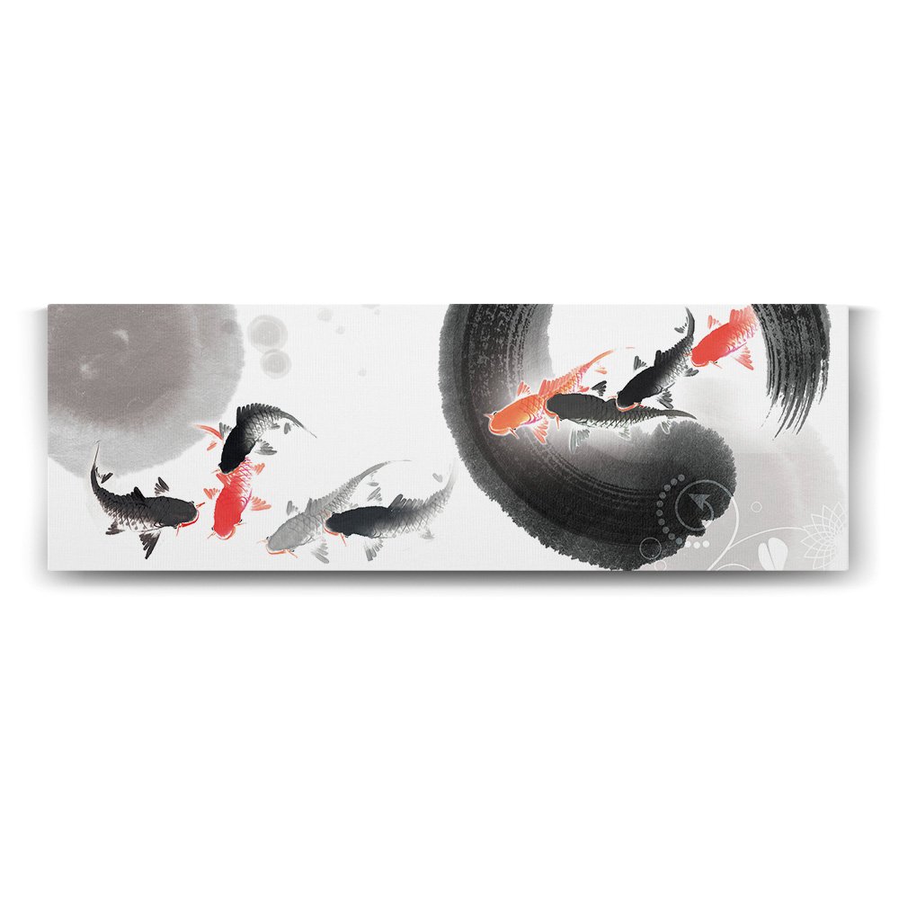 tabloshop Japon Balıkları Panorama Tablo - 150x50cm