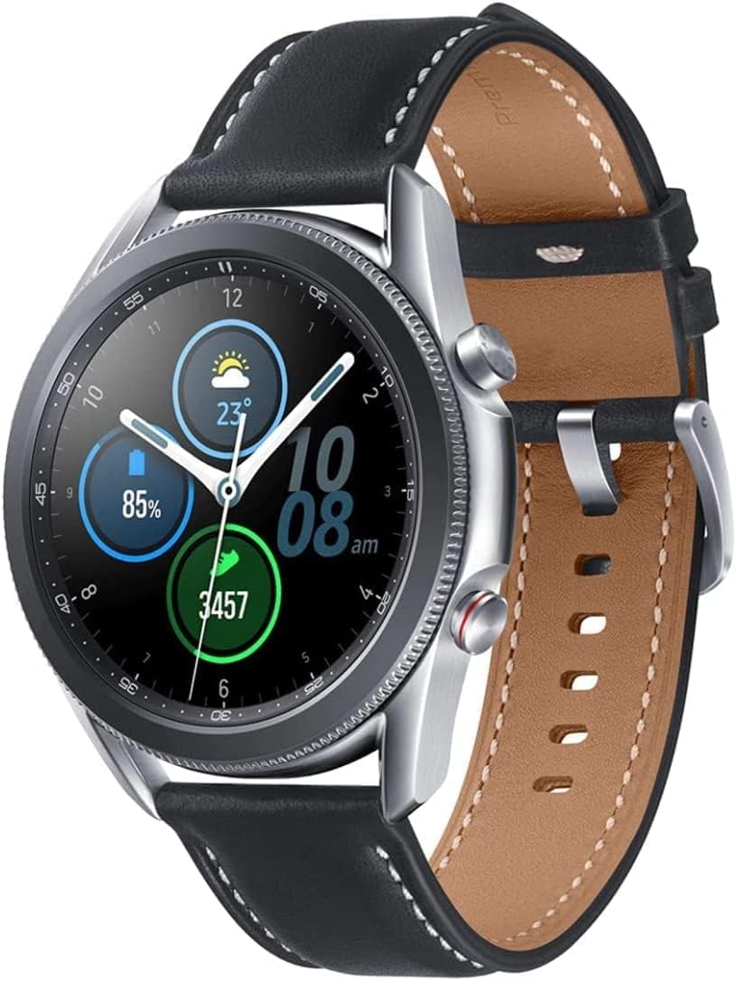 Samsung Galaxy Watch 3 (45mm, GPS, Bluetooth, Unlocked LTE) - Mystic Silver (Renewed)