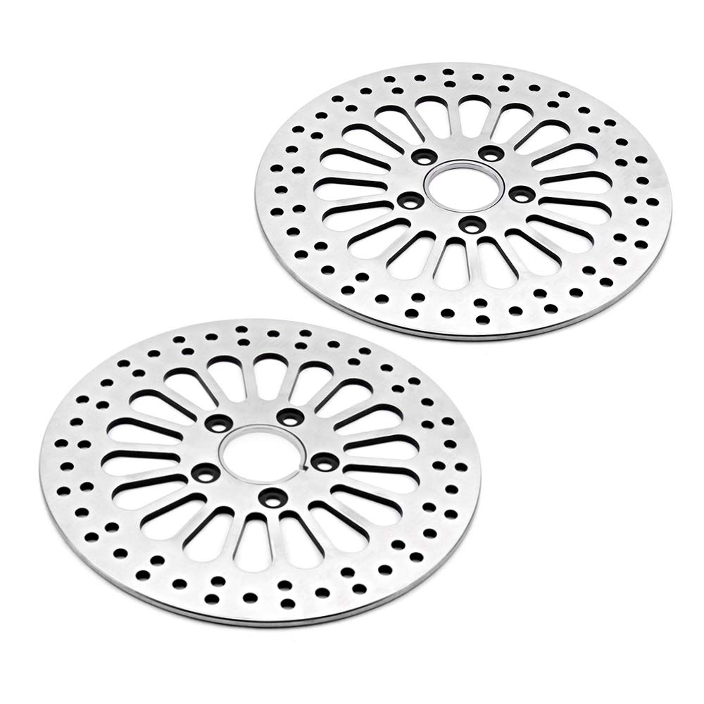 11,5"Discos Freno Delanteros y Traseros Moto,Discos Freno Acero de Aleación | para Touring Softail Sportster y Dyna 1984-2013 (excepto Touring 2008-2013)