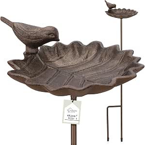 Vogeltränke Stehend Für Draußen Garten, Freistehend Vogelbad Metall