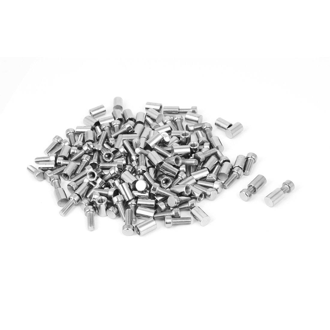 Ruilogod 8mm x 20mm Standoff Pins Vite Vetro Picture Frame Cornice Hanger 100 pz