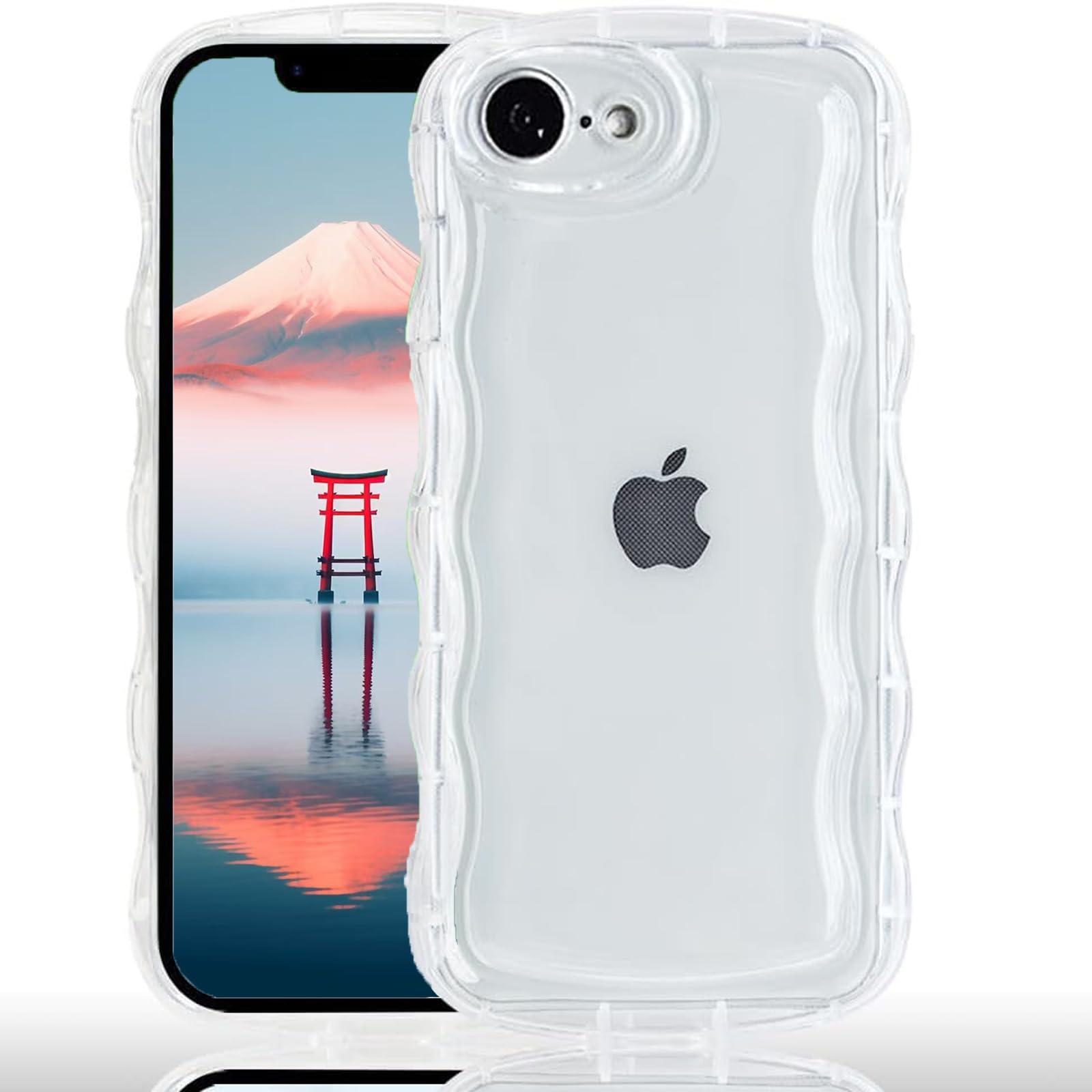 AVETUL iPhone 17e ケース クリア ウェーブ アイフォン17eケース 韓国 うねうね おしゃれ 黄ばみなし かわいい ソフトTPU 滑り止め 薄型 軽量 iPhone 17e スマホケース ワイヤレス充電対応 ストラップホール付き アイフォン 17e ウェーブ カバー （クリア）