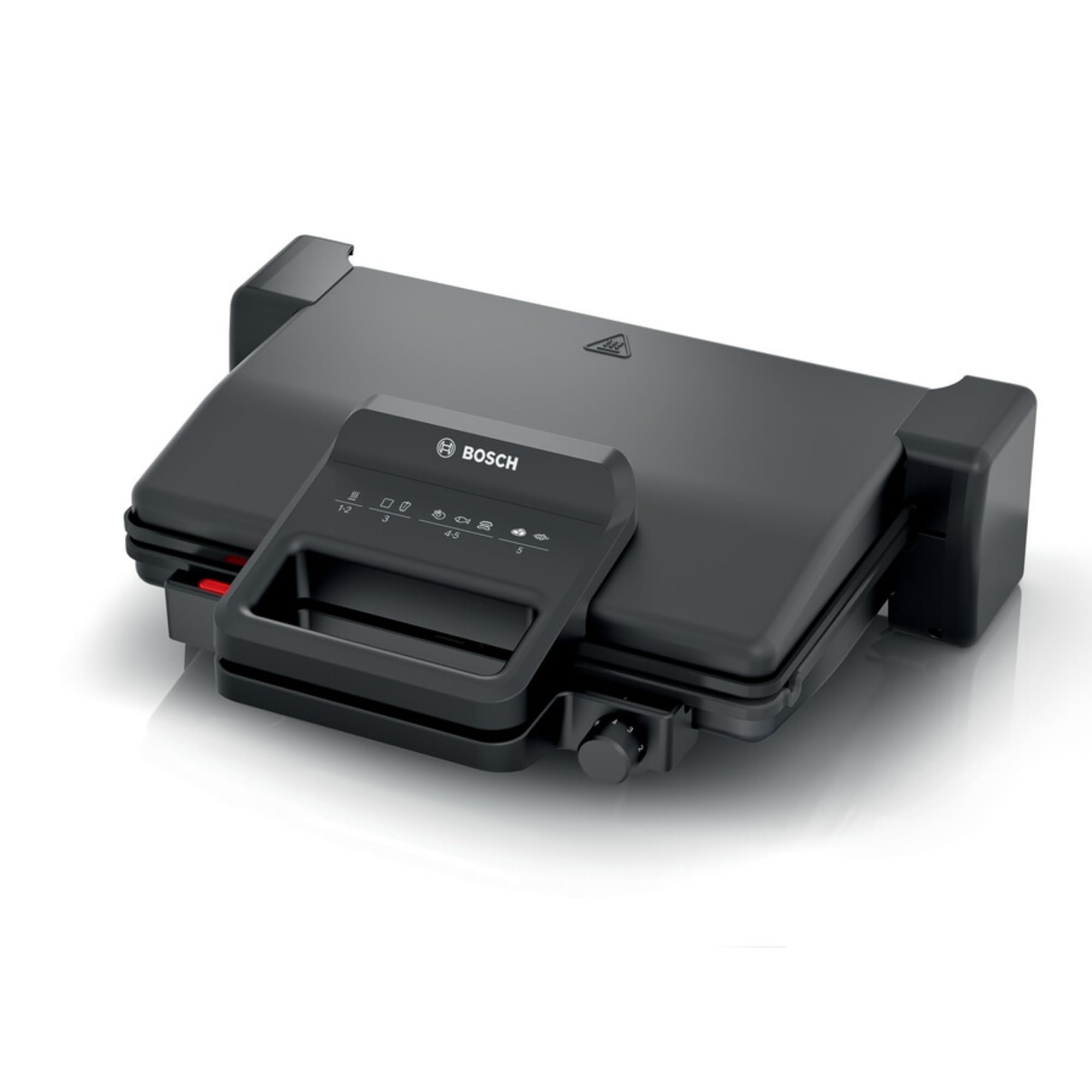 Bosch Grill, 2000 W, Termostato, Revestimiento cerámico, Negro, TCG3323