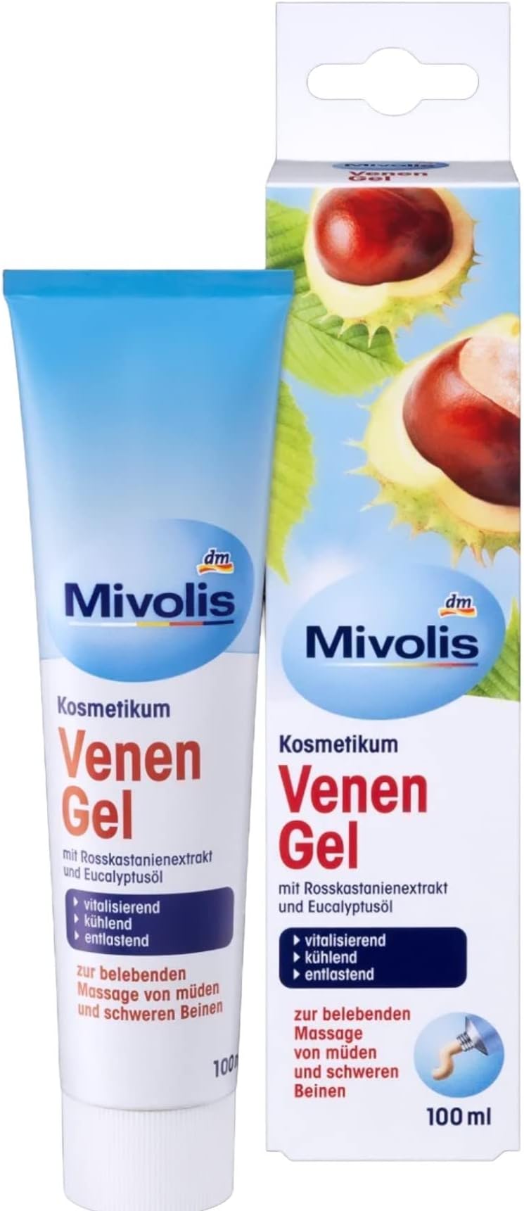 dm Vein Gel with Horse Chestnut Extract and Eucalyptus Oil, 100 ml / 3,38 Oz