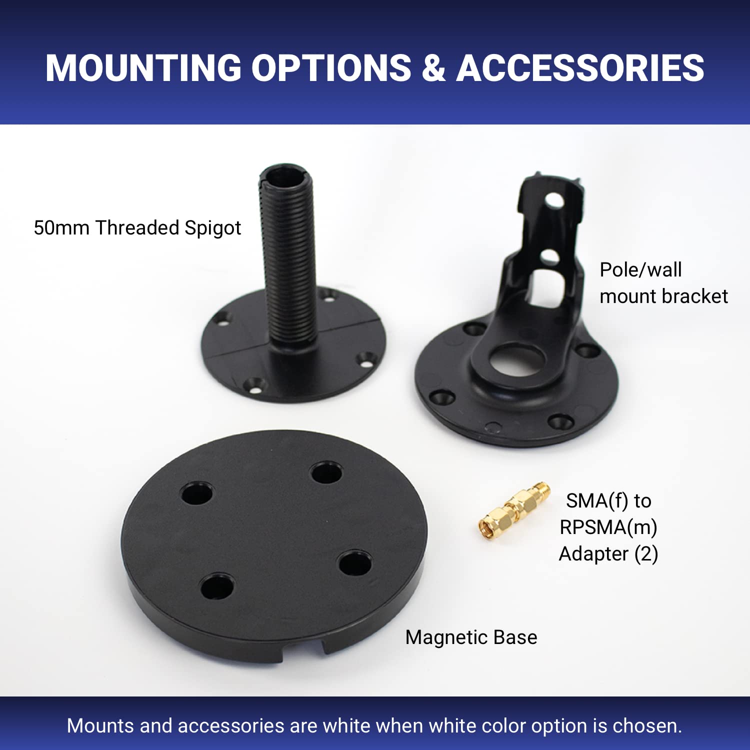 Poynting Puck-1 SISO Trasporto & Antenna M2M/IOT | 5G | 4G LTE | CBRS | 617-4200 MHz | Bianco