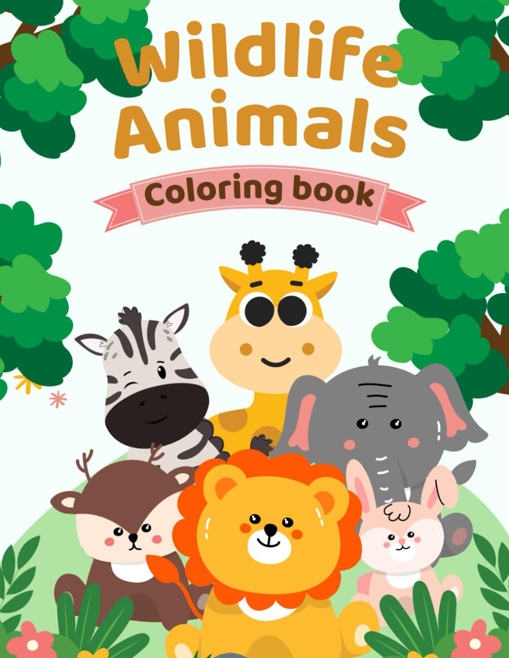 Wildlife Animals Coloring book: A Fun & Easy Coloring Adventure for Little Nature Lovers