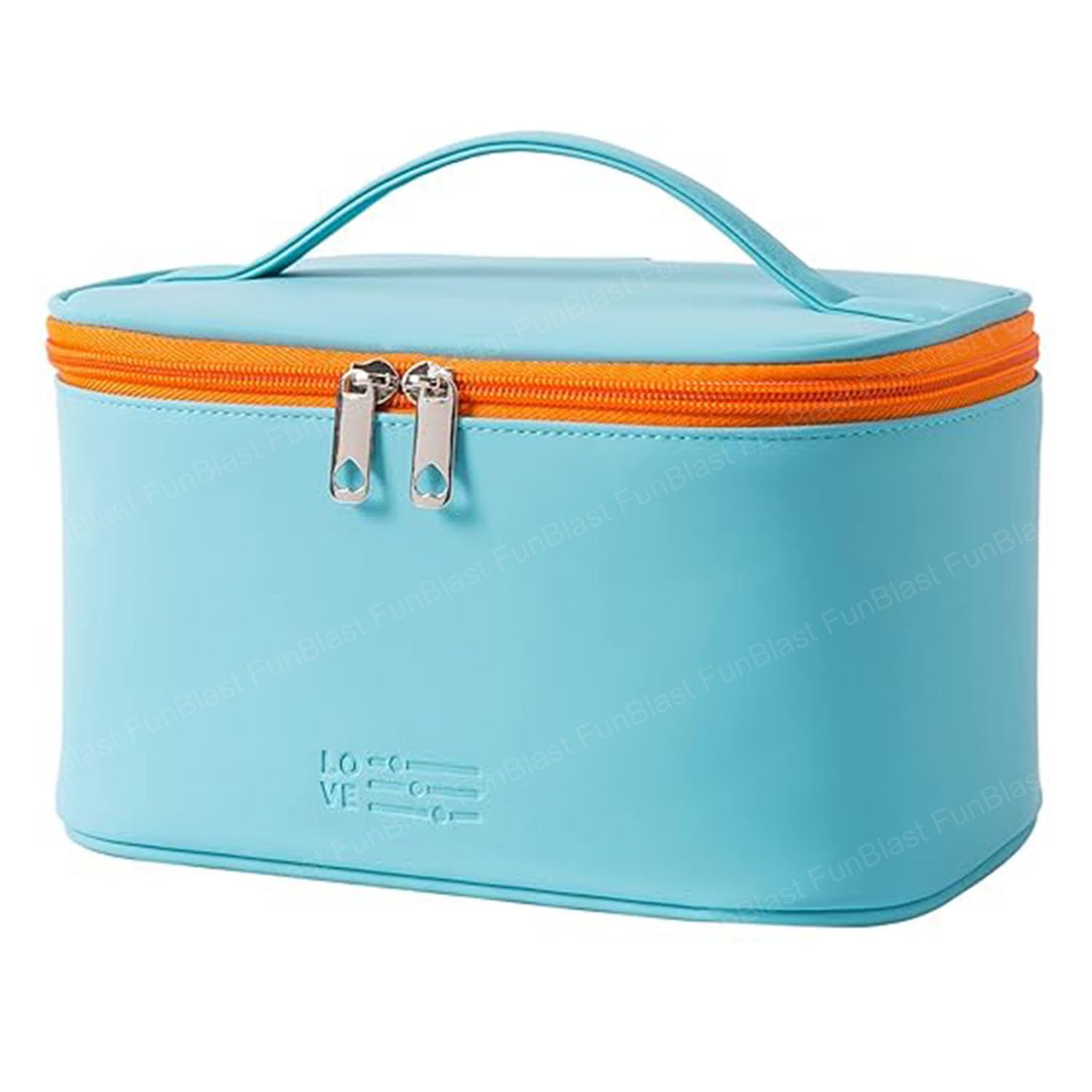 FunBlast Cosmetic Bags for Women - Women Makeup Travel Organizer Toiletry Kit Bag with Handle, Bathroom Bag, Shaving Kit Bag, Cosmetics, Make up Accessories Vanity Bag for Women (Blue)-image-49