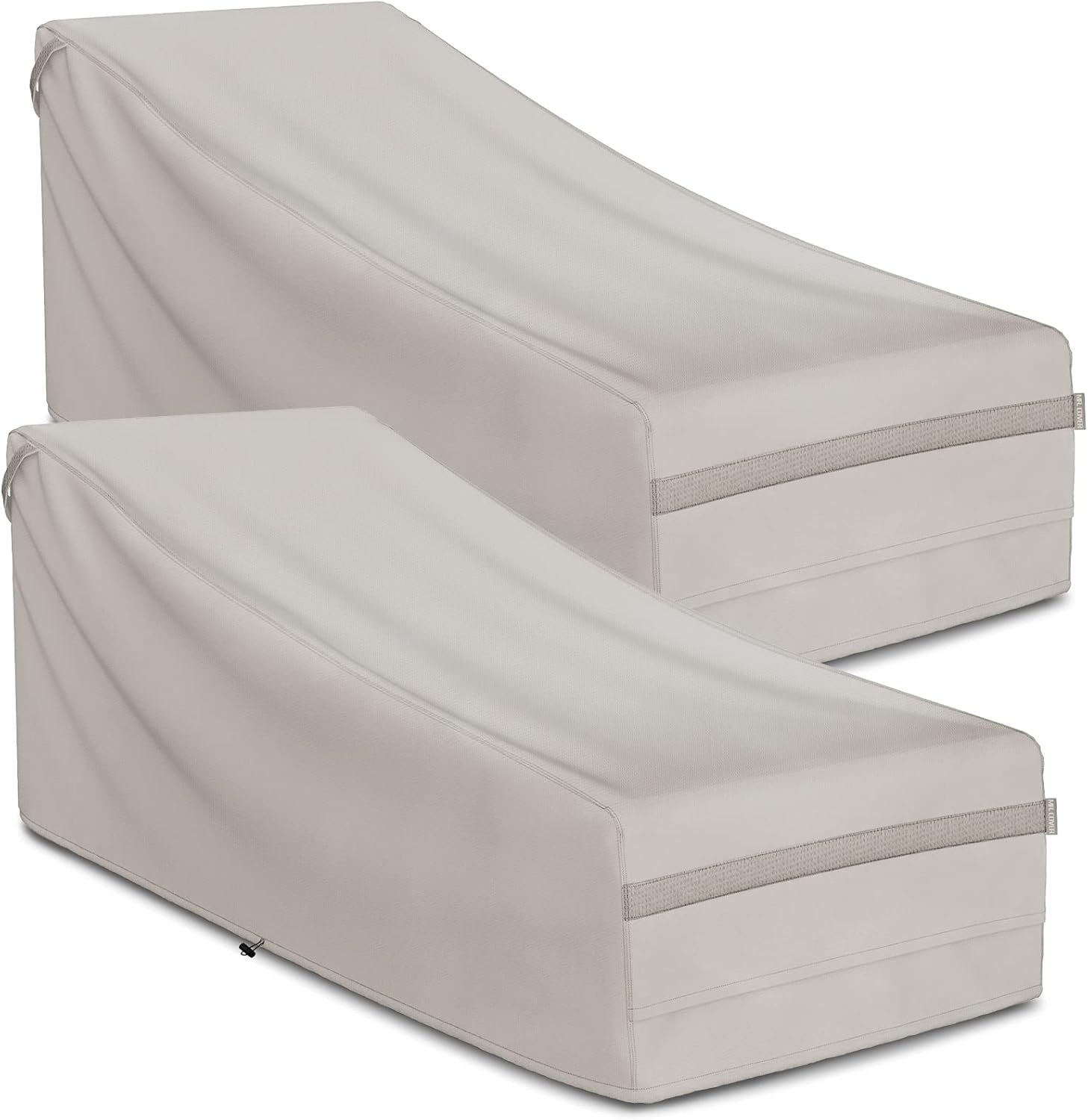 MR. COVER Chaise Lounge Cover, Patio Lounge Chair Cover, 86L x 34W x 32H Inches, Waterproof & UV Protection, Neutral Color, Amenre Series(2-Pack) : Patio, Lawn & Garden