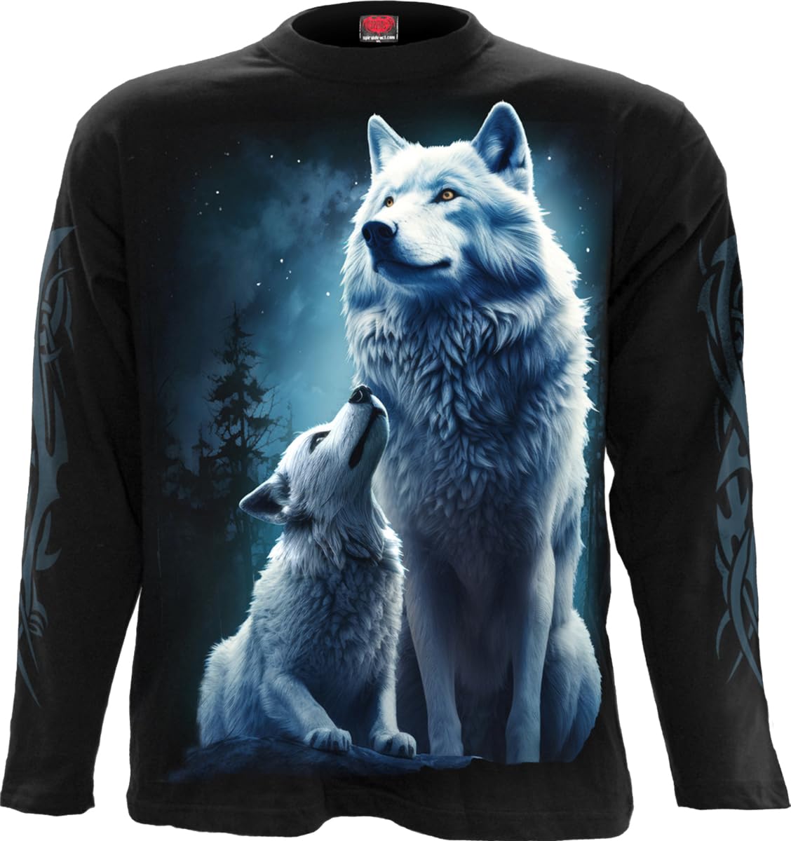 Wolf Guardian - Longsleeve T-Shirt Black