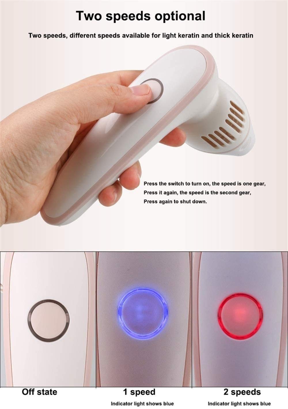 Portable Vuoto elettrica adsorbimento Piede Grinder, Piedi elettrici USB rimozione del callo, Lima del Piede Piede di Pedicure Cura Strumenti, for Dead Skin Hard Incrinato Secco
