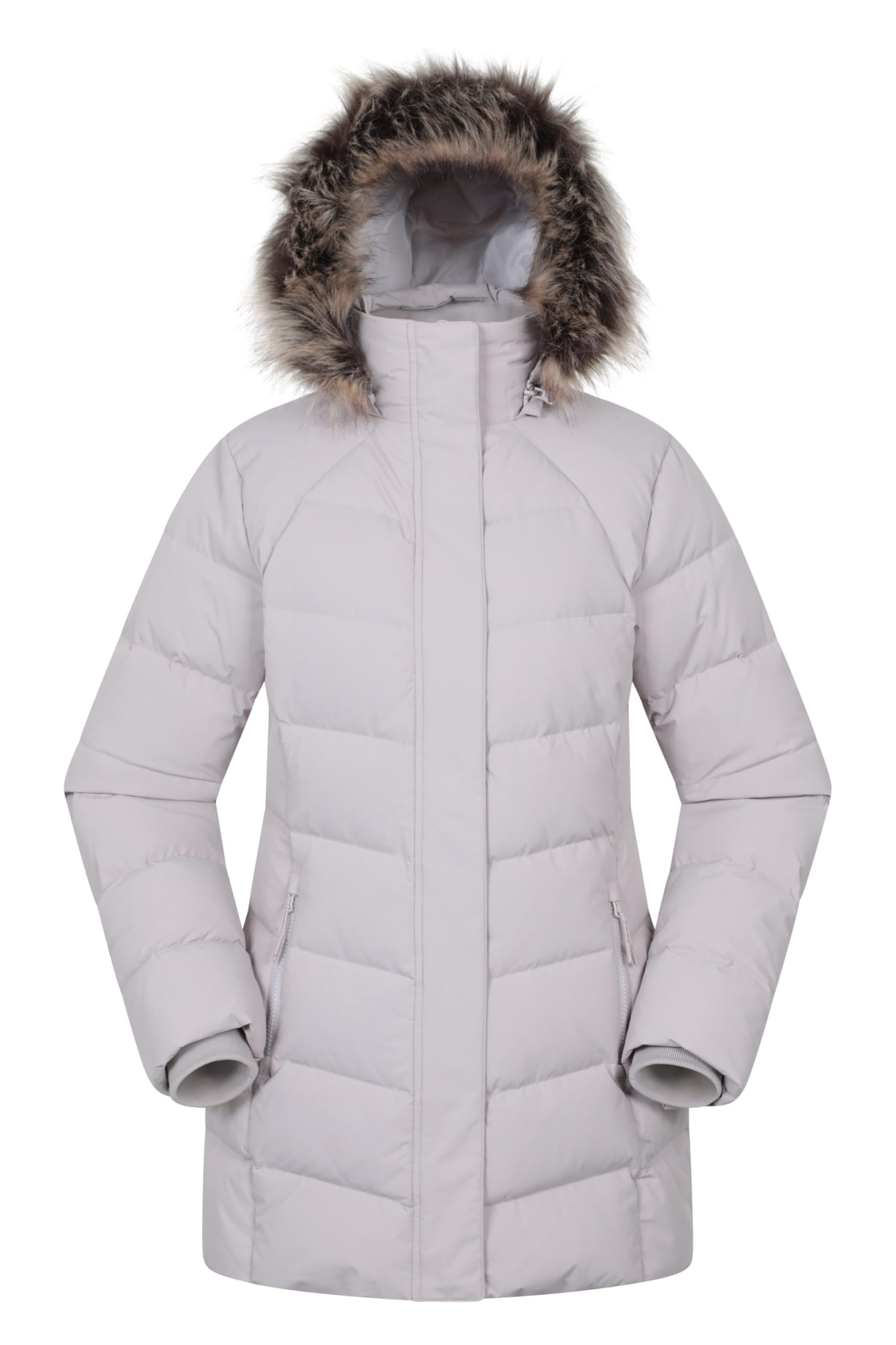 Mountain Warehouse Women's Light Beige Isla Ii Long Down Jacket 8