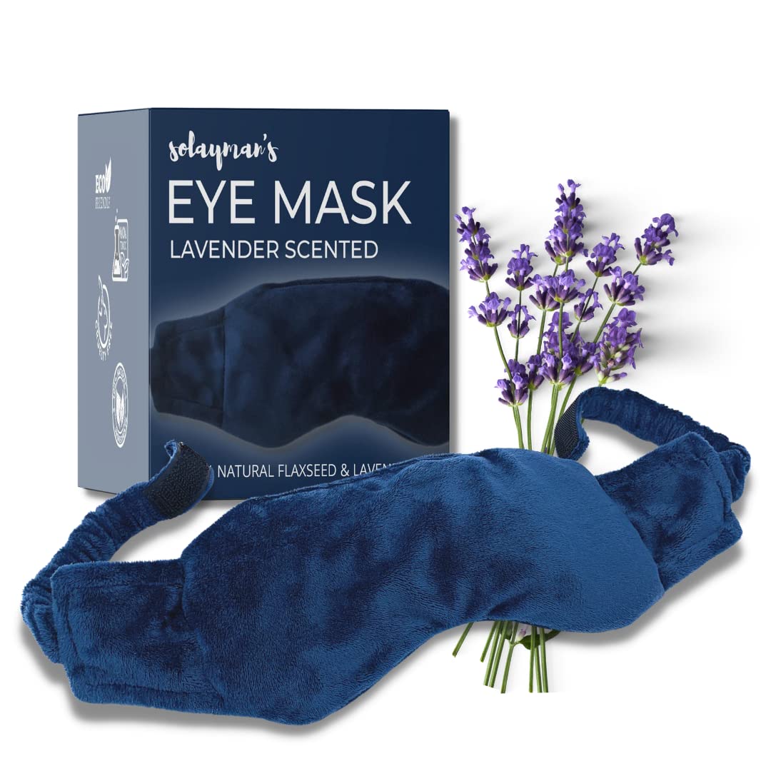 Warm Eye Compress Moist Heat | Lavender Scented Microwavable Eye Mask for Dry Eyes, Headache, Migraine and Other Eye Irritations